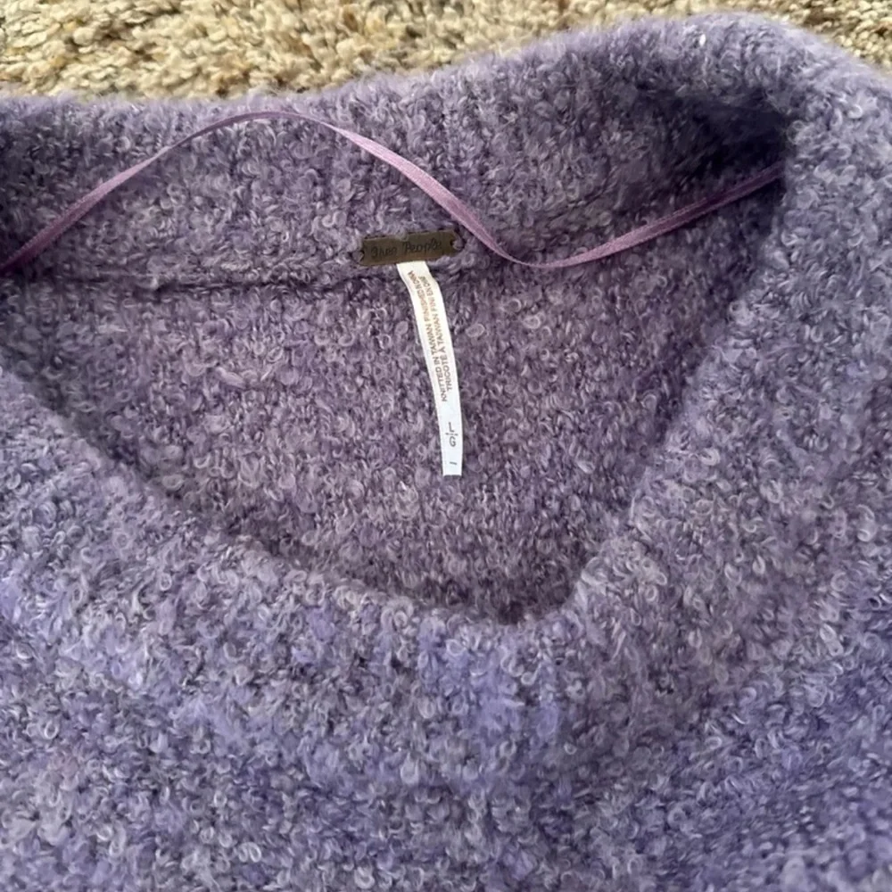 Free People Margot Violet Lily Combo Plush Knit Vest Women's Size Large - Picture 9 of 12